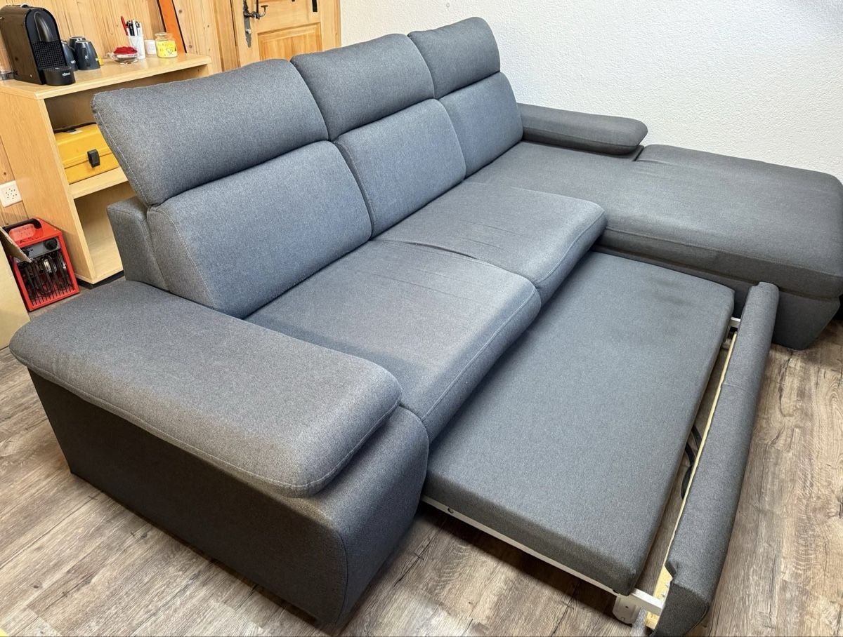 Divani: Ecksofa grau mit Schlaffunktion und Stauraum – Usato da Kerns venduto da Ask94 2