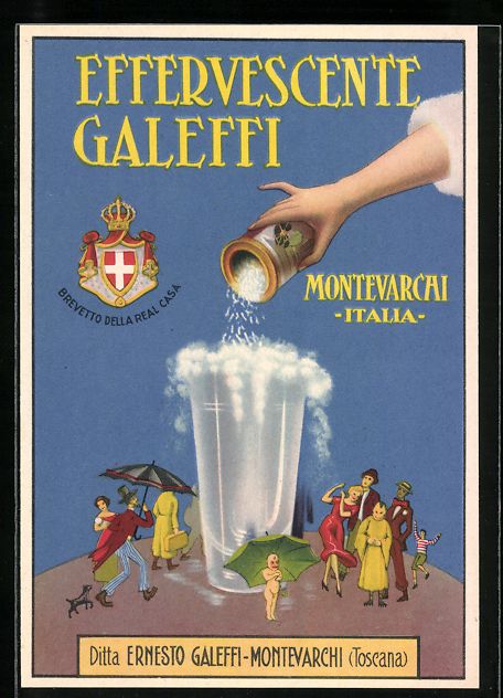 Cartoline postali: Montevarcai, Effervescente Galeffi, Verd – Usato da Berlin venduto da bartko-reher