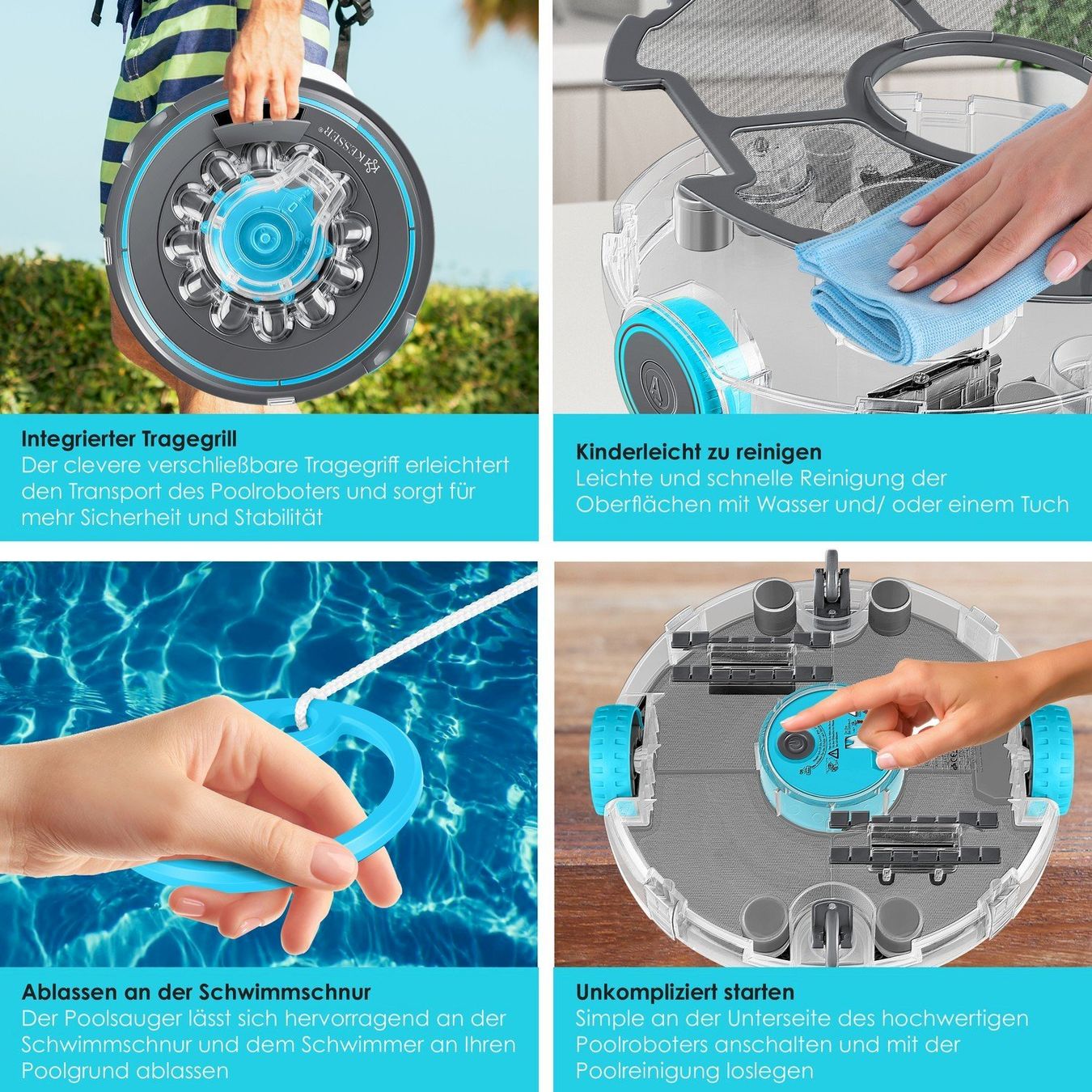 Piscine: KESSER Aqua-9000 Akku-Poolroboter 45m² – Nuovo e nell'imballaggio originale da Bottighofen venduto da zaap 6