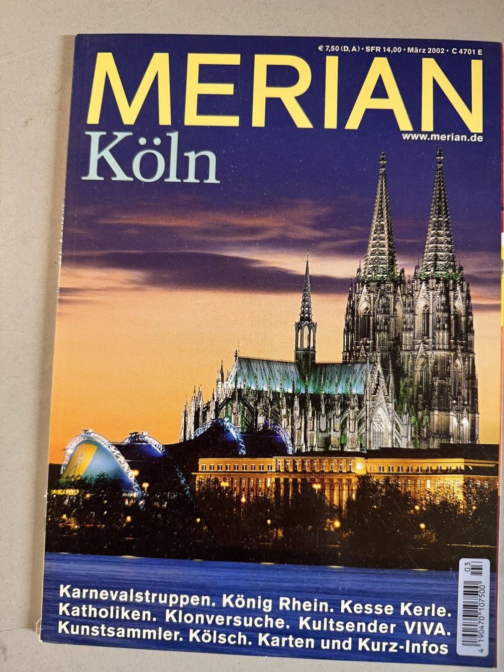 Riviste & Magazine: Merian Köln März 2002 – Usato da Erstfeld venduto da Uhu1980