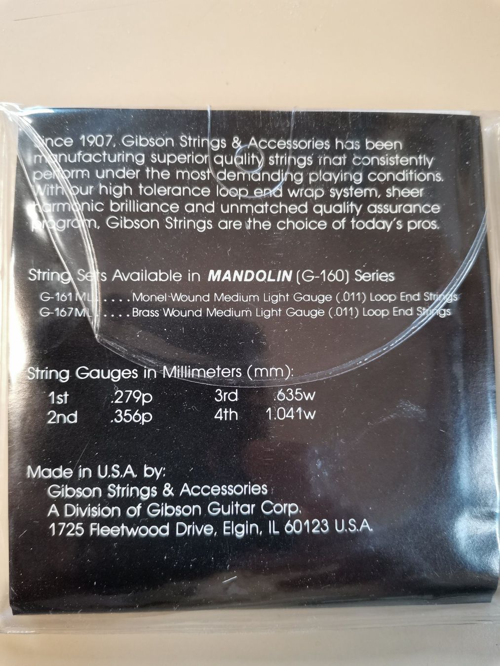 Strumenti musicali: Cordes Gibson pour mandoline – Nuovo e nell'imballaggio originale da Maules venduto da maco03 1