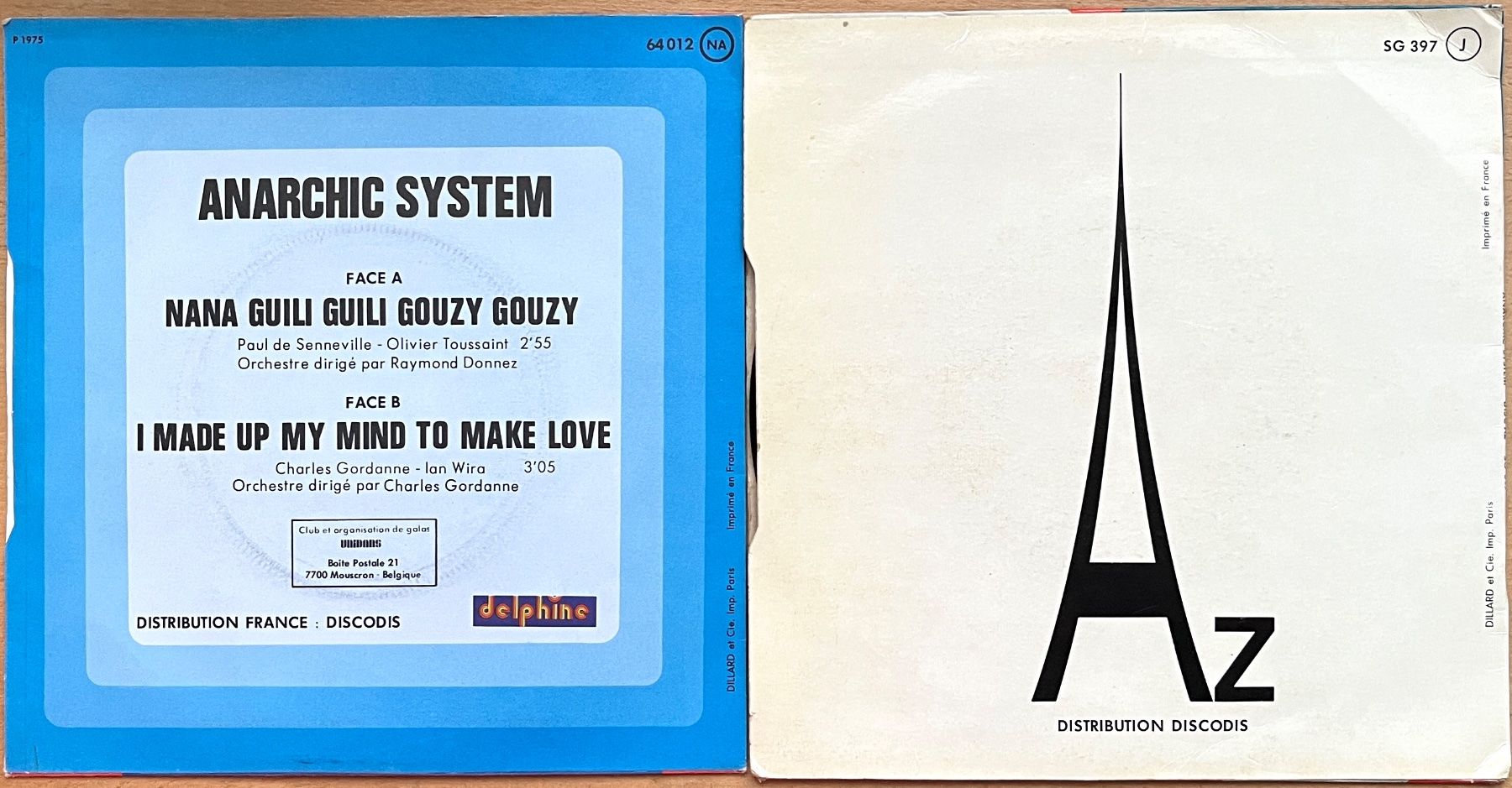 Schallplatten: 2 vinyls 45t.  -  Anarchic System – Gebraucht aus Renan BE von johncactus 1