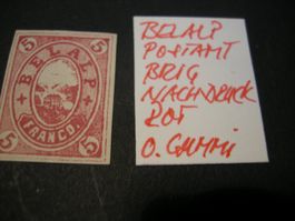 1877 HOTELPOST BELALP, POSTAMT BRIG, 18, B/orange POSTFRISCH