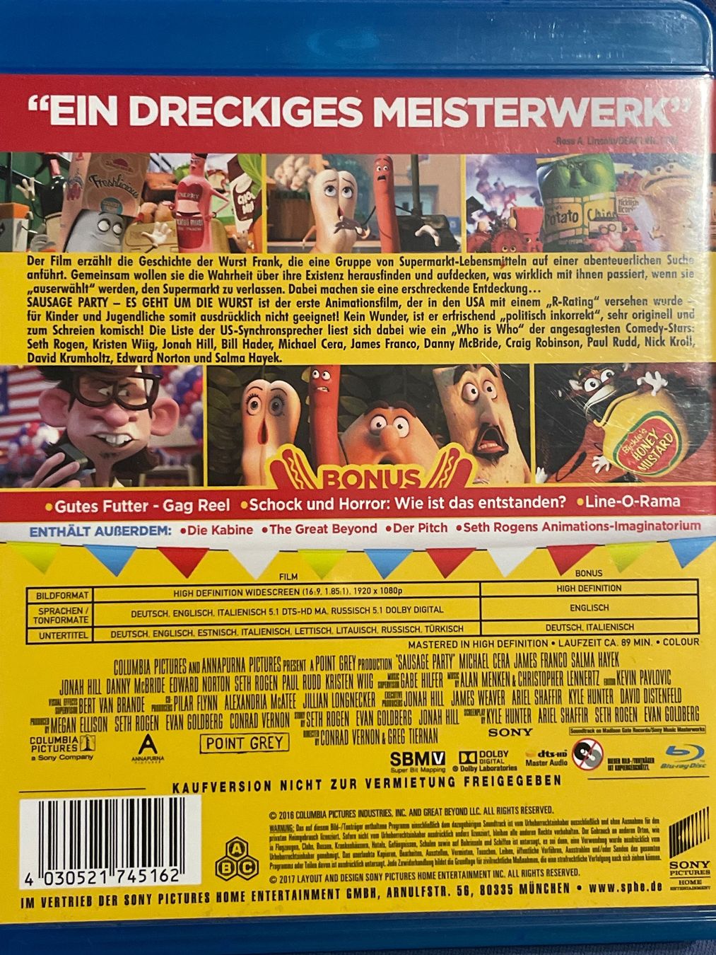 Tutti i DVDs: Sausage Party  (2016) – Nuovo (secondo la descrizione) da Waldenburg venduto da Gonzo8 1