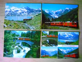 4 Ansichtskarten Berninabahn Photoglob guter Zustand