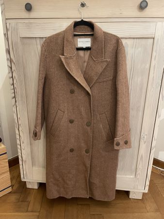 Neu Petite Studio Wollmantel, Fischgrat 36/38 Camel Sale!