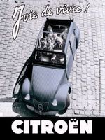 Blechschild-CITROEN 2CV JOIE DE VIVRE - 15 x 21 cm