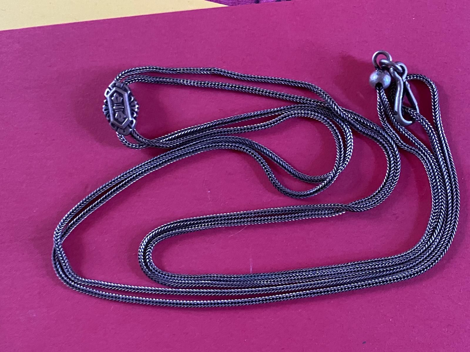 Catenine: Vintage Halskette, Silberlook - 70cm doppelt – Usato da Laufen venduto da belleskulptur 6