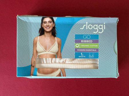 SLOGGI, Bralette GO RIBBED, Grösse M, Farbe Hellbraun