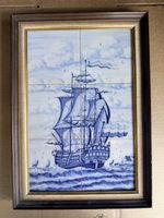     Delft Keramikbild Segelschiff – gerahmt