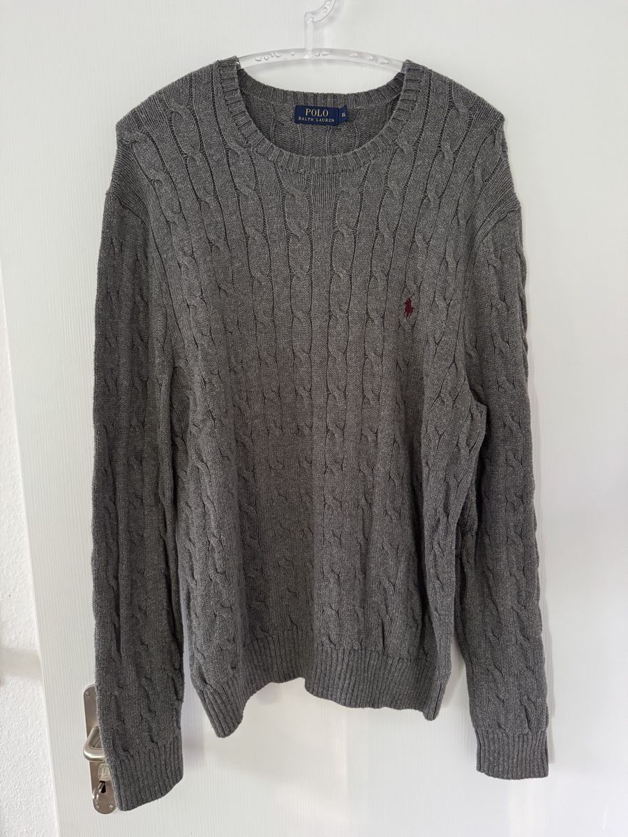 Polo Ralph Lauren Maglioni & Felpe: Polo Ralph Lauren Strickpullover Zopfmuster Grau Grösse XL – Usato da Wetzikon ZH venduto da Jan_wojt