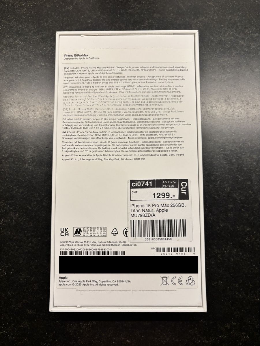 Apple Portables: iPhone 15 Pro Max 256GB Titan – D'occasion à Chur par noggerlover 8