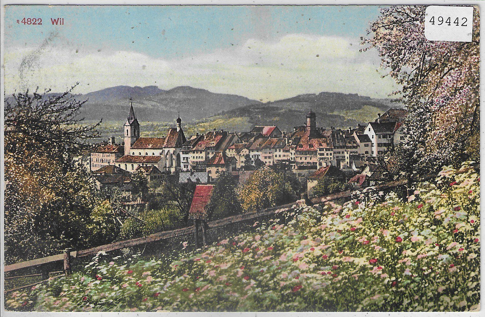 Cartoline postali: Wil - Generalansicht im Sommer - Litho – Usato da Ettingen venduto da Kartenplanet