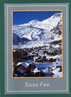 Saas-Fee im Winter, Alphubel , Täschhorn, 1994, gelaufen