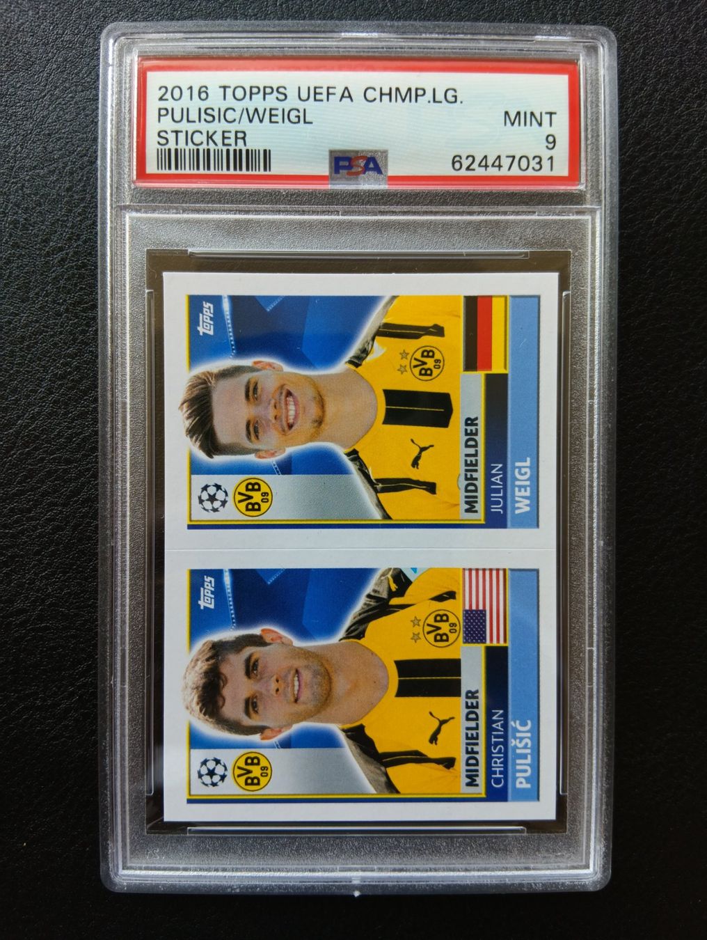 Panini Sammelbilder & Trading cards: 2016 Topps Pulisic Weigl PSA 9 – Gebraucht aus Steinen von antikesundseltenes