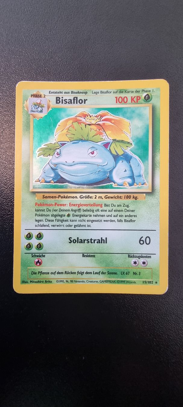 Pokémon Carte collezionabili: Bisaflor Holo Base Set unlimited 15/102 – Usato da Mellingen venduto da Nowl
