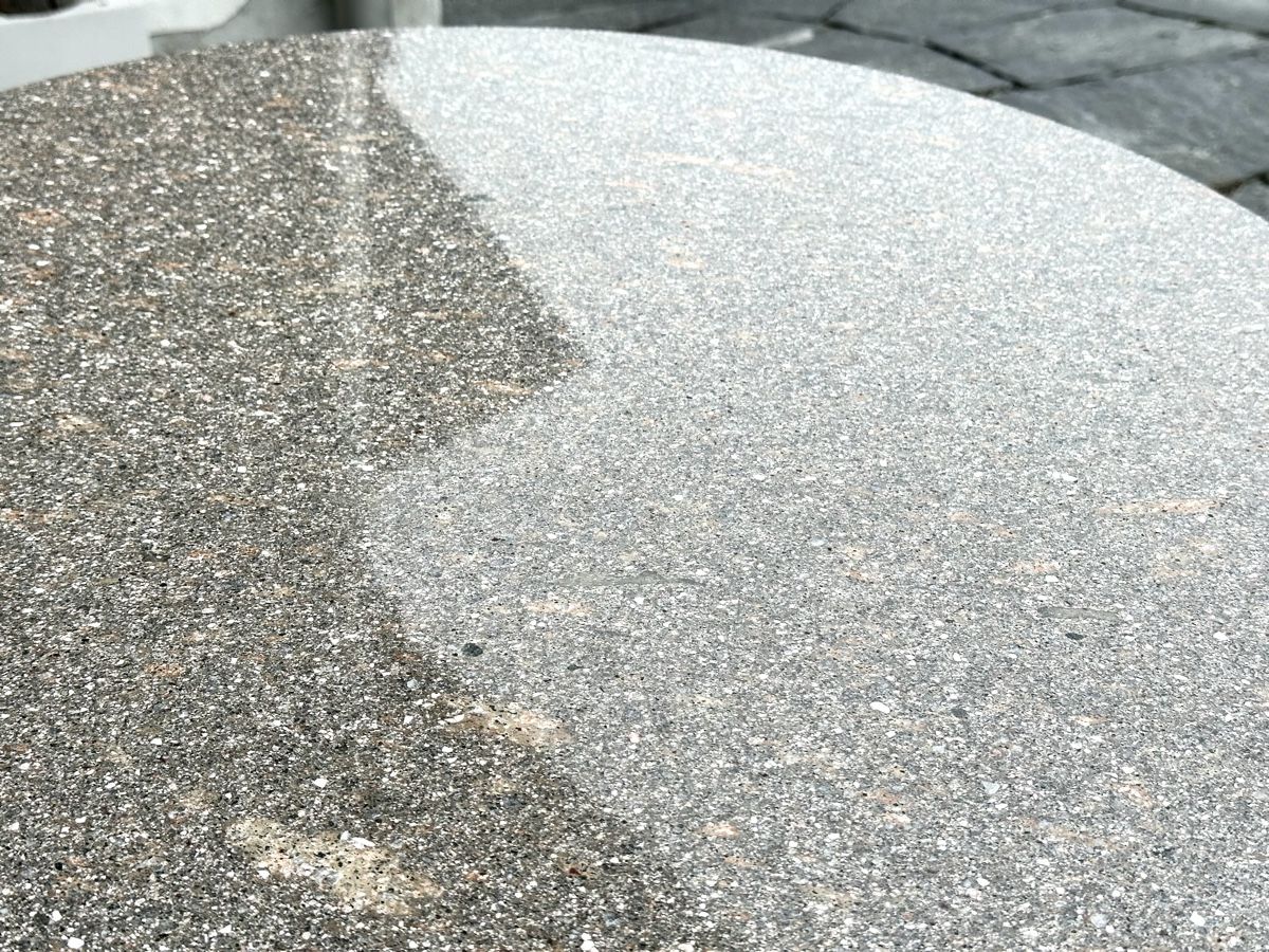 Tische: Balkon-/ Gartentisch Granitstein, wetterfest. Durchmesser 75 – Neu (gemäss Beschreibung) aus Ebnat-Kappel von BoutiqueBijoux 1