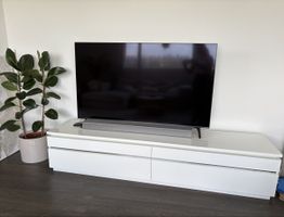 TV Möbel Weiss Glanz Massiv