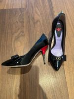Gucci Pumps schwarz Lack mit Schleife & Nieten – Gr. 36