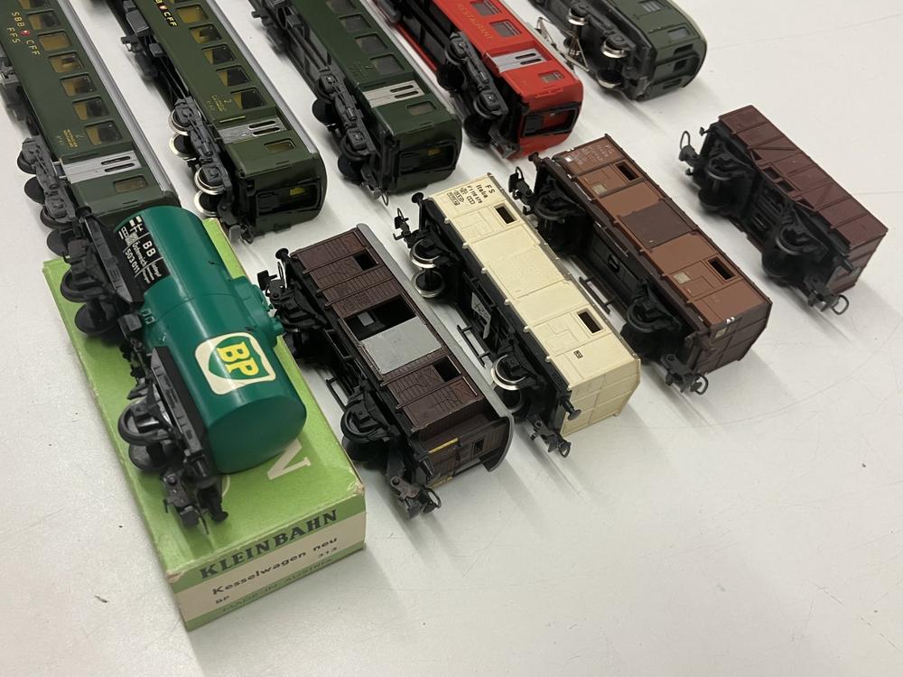 Kleinbahn H0= 5 Personenwagen SBB - 5 Güterwagen FS SBB öbb (Gebraucht ...