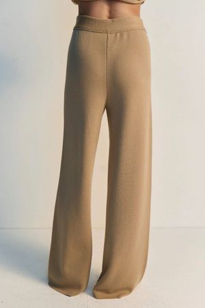 Damen Hose Strick Hosen beige Grösse S Neu