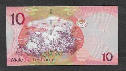 Banconote: Lesotho  10  Maloti  Bankfrisch – Nuovo (secondo la descrizione) da Gordola venduto da coinsandnotes 1