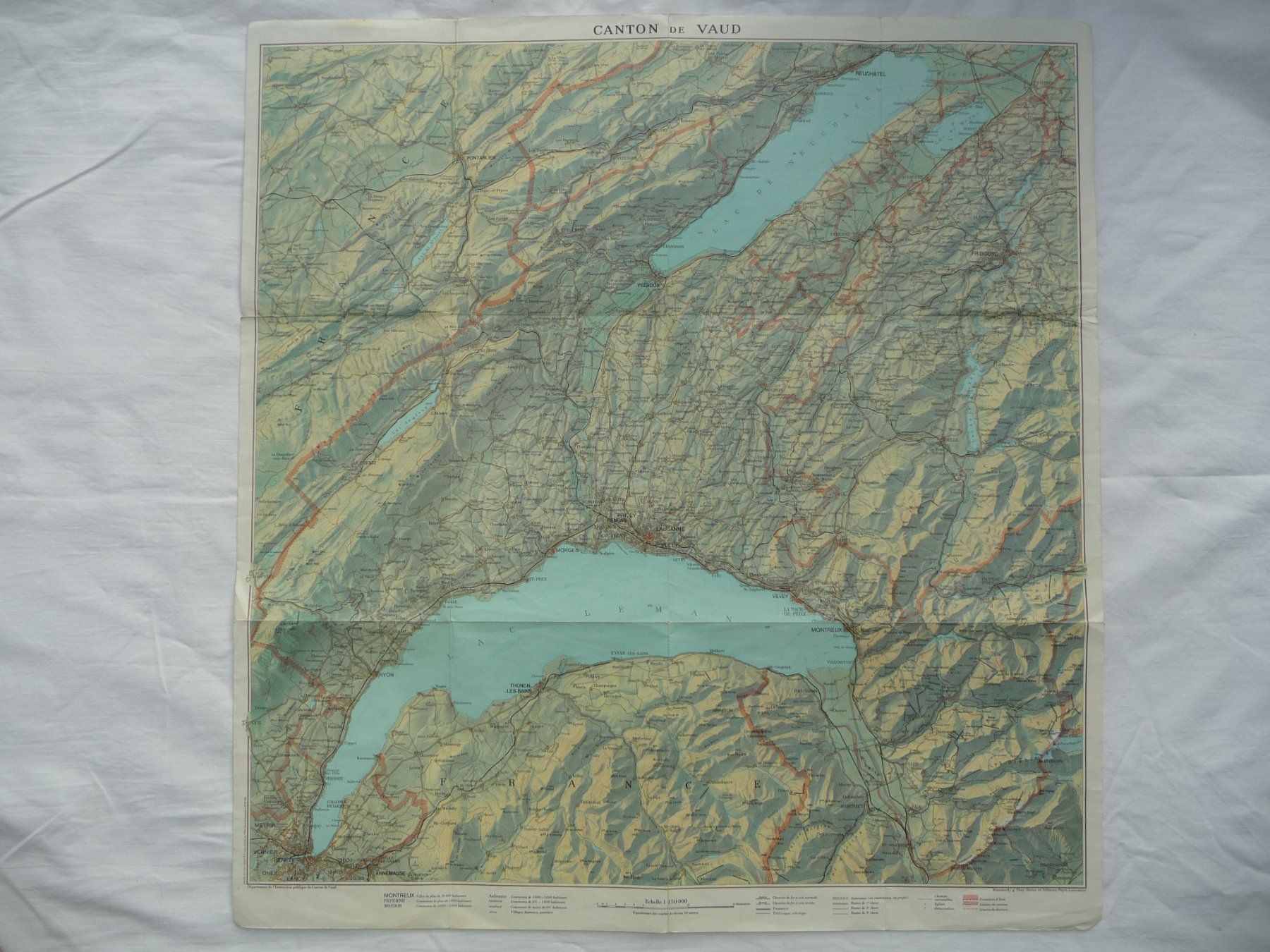 Cartine & Atlanti: Carte du Canton de Vaud - Vintage – Usato da Bussigny venduto da Zabeth1030 2
