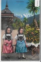 Interlaken - Bernermädchen in Tracht - Litho