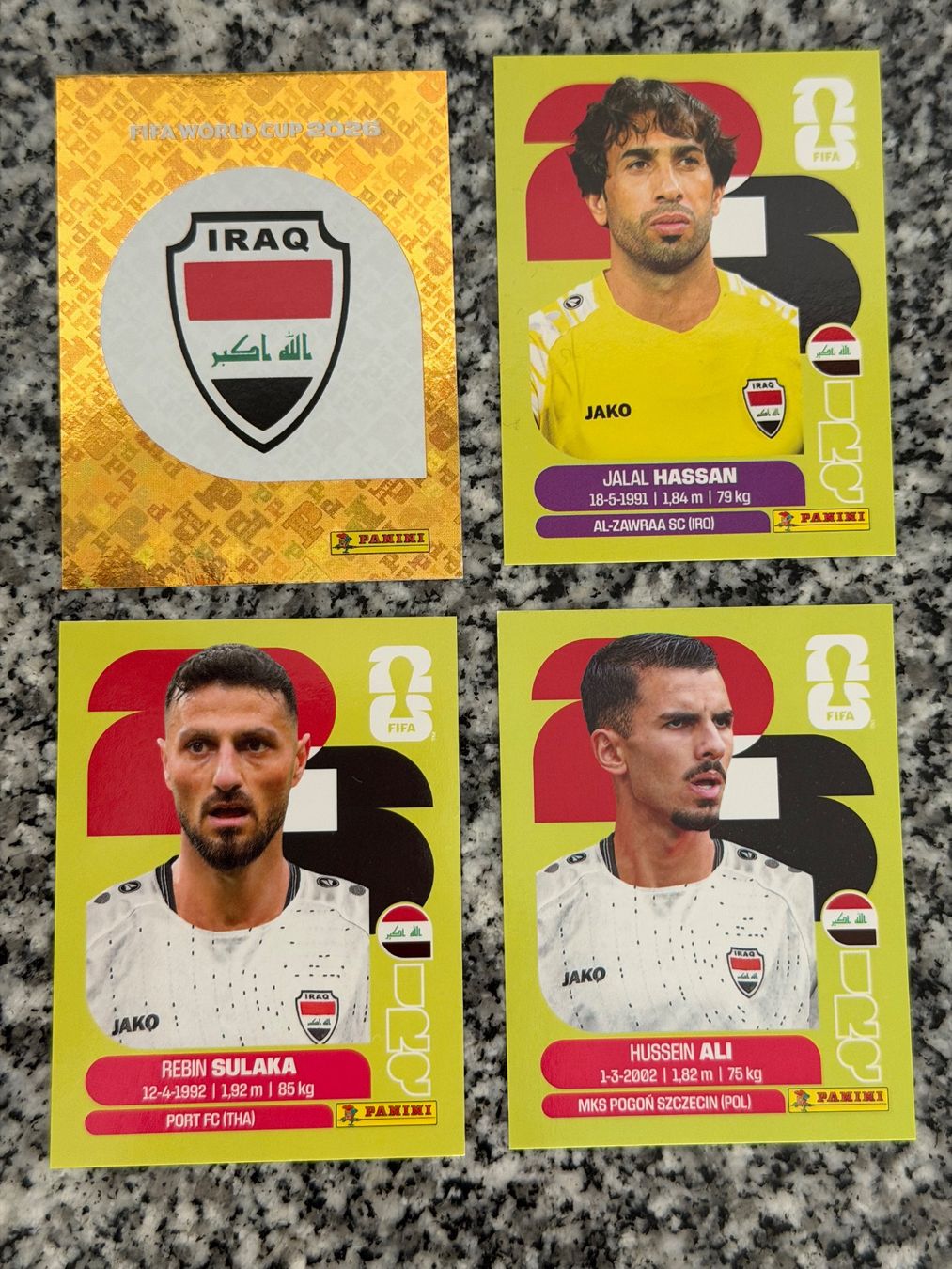 Panini Carte collezionabili: Panini WM 2026 Irak IRQ 1 2 3 & 4 – Nuovo (secondo la descrizione) da Reinach BL venduto da Pepe2412