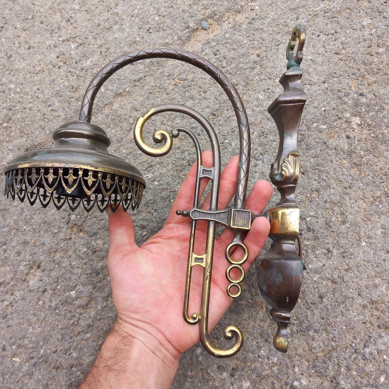 Lampen: Antike Wandlampe Messing Jugendstil – Gebraucht aus Ebnat-Kappel von blazzi 3