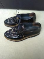 Paul Green Damen-Schnürschuhe Lackleder schwarz Gr. 38
