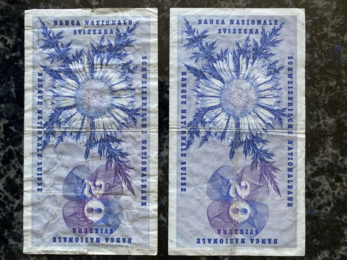 Banknoten: 2 x 20 Franken Noten. – Gebraucht aus Wohlen AG von Botaurus 1