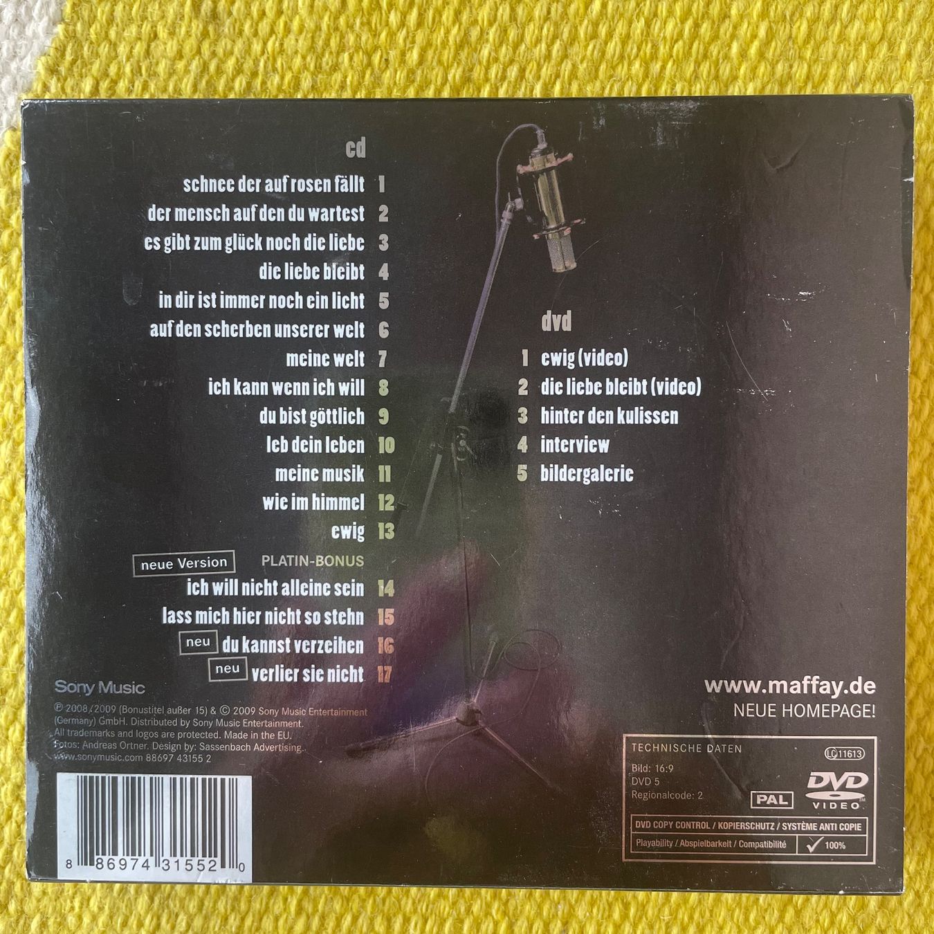 CD: PETER MAFFAY-CD+DVD EWIG PLATIN EDITION (DIGIPACK) – Usato da Rorschacherberg venduto da CD-Roli 1