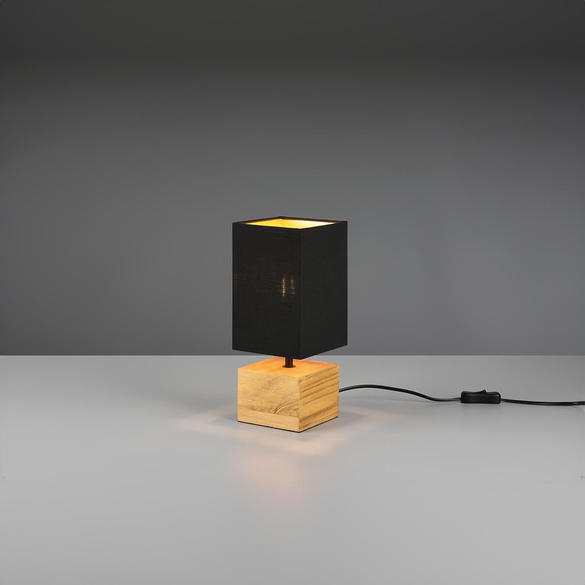 Lampen: Tischleuchte, Holz, Stoff, 30 cm Höhe – Neu (gemäss Beschreibung) aus Kreuzlingen von Smart-Light