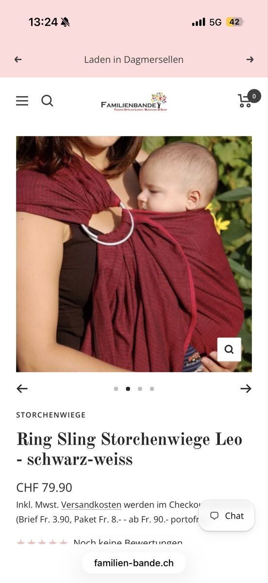 Porte-bébés ventraux & dorsaux: Storchenwiege Sling Baby-Tragetuch – Neuf (Voir description) à Basel par Madame_C 4