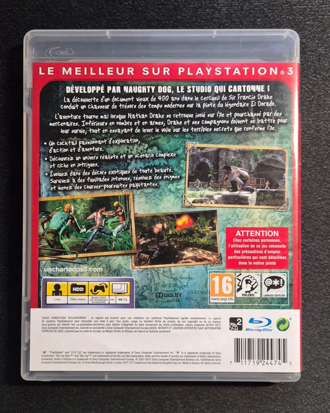 Sony Jeux: 🎮Uncharted - Drake's fortune . Playstation 3 – D'occasion à Neyruz FR par RetroLab_ 1