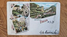 1899 - 3 Bilder Litho Karte, 2Rp. Wertziffer für 7.--