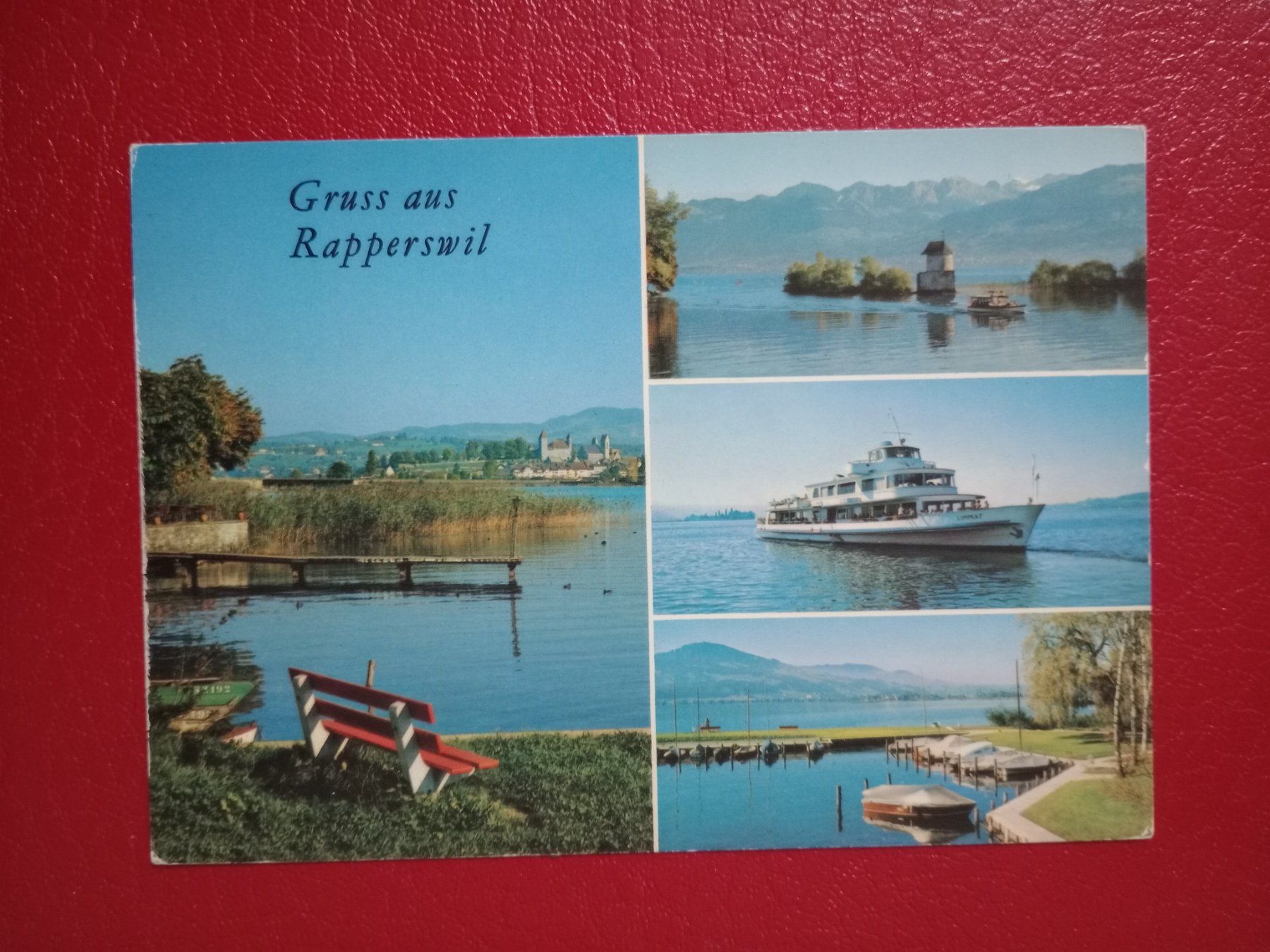 Cartoline postali: Rapperswil SG mehrbildrig mit Schiff – Usato da Küttigen venduto da Melisch1000
