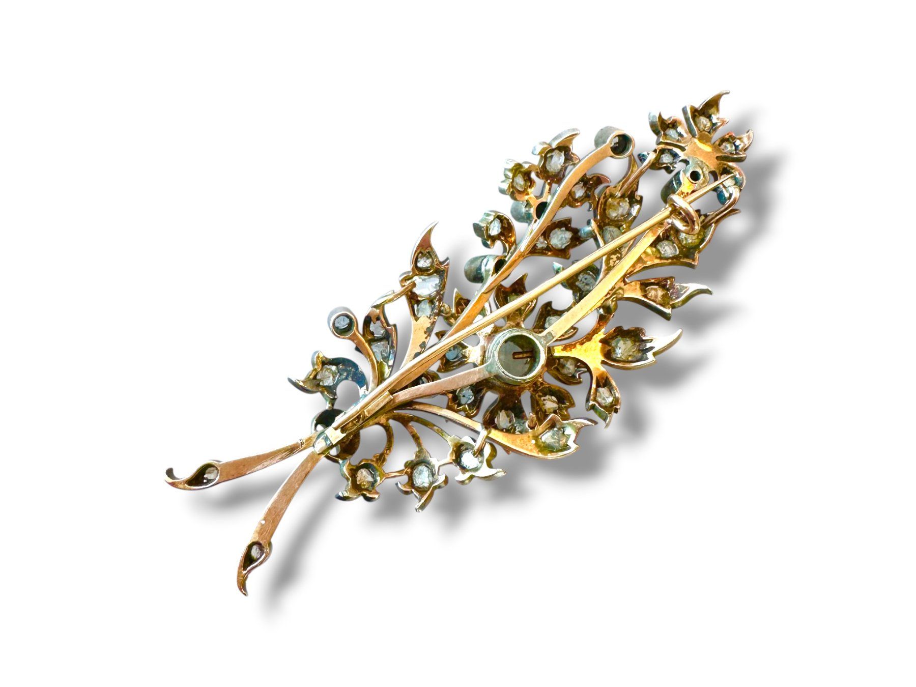 Spille & Fermagli: Antike, grosse Diamant - Brosche um 1880, ca. 2.5 ct – Usato da Zuzwil SG venduto da artimmo 4