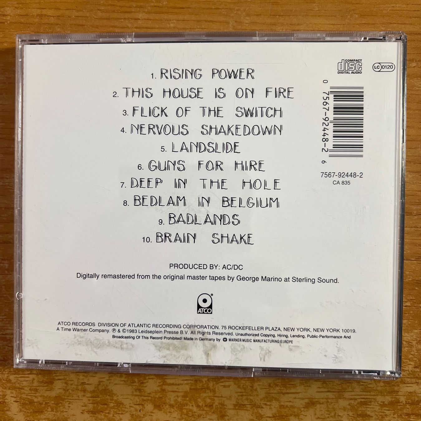 CD: AC/DC - Flick Of The Switch / CD - D-Press. 1994 – Usato da Gais venduto da soundcave57 1