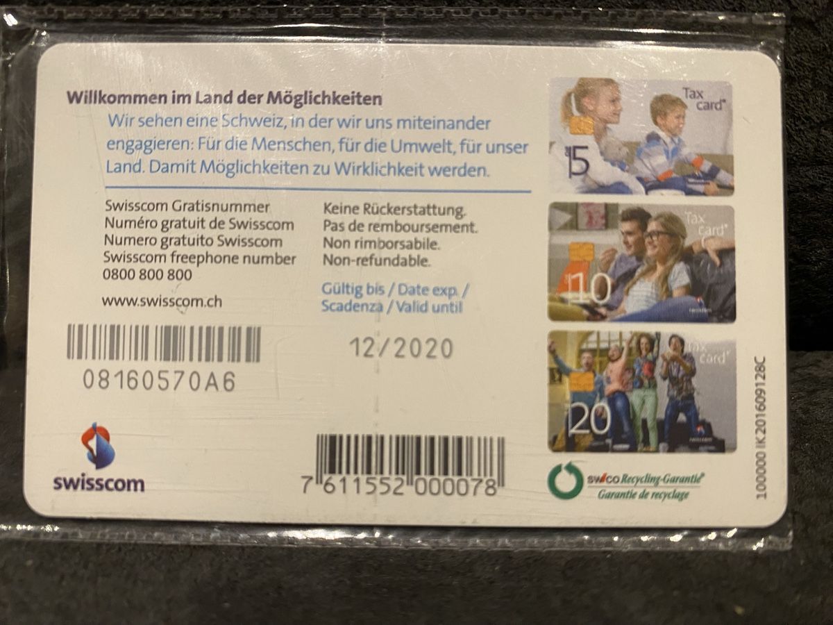 Telefon- & Taxkarten: Taxcard neuve – Neu und originalverpackt aus Lausanne von babacard10 1