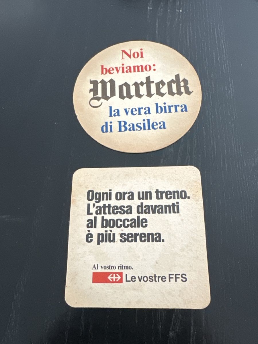 Warteck Untersetzer: Birra Warteck - Cardinal – Gebraucht aus Morbio Inferiore von Ecod 1
