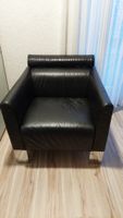 Calia Schwarzes Ledersofa in gutem Zustand made in Italy
