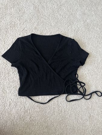 Wickeltop schwarz