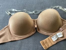 Simone Pérèle BH, Gr. 75A, trägerlos - Beige für Sommer!