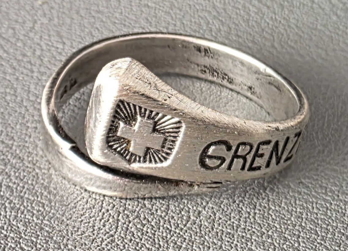 Ringe: Antiker Silberring 900 - Grenzbesetzung 1914/15 Militär WW1 – Gebraucht aus Niederuzwil von 262305 2