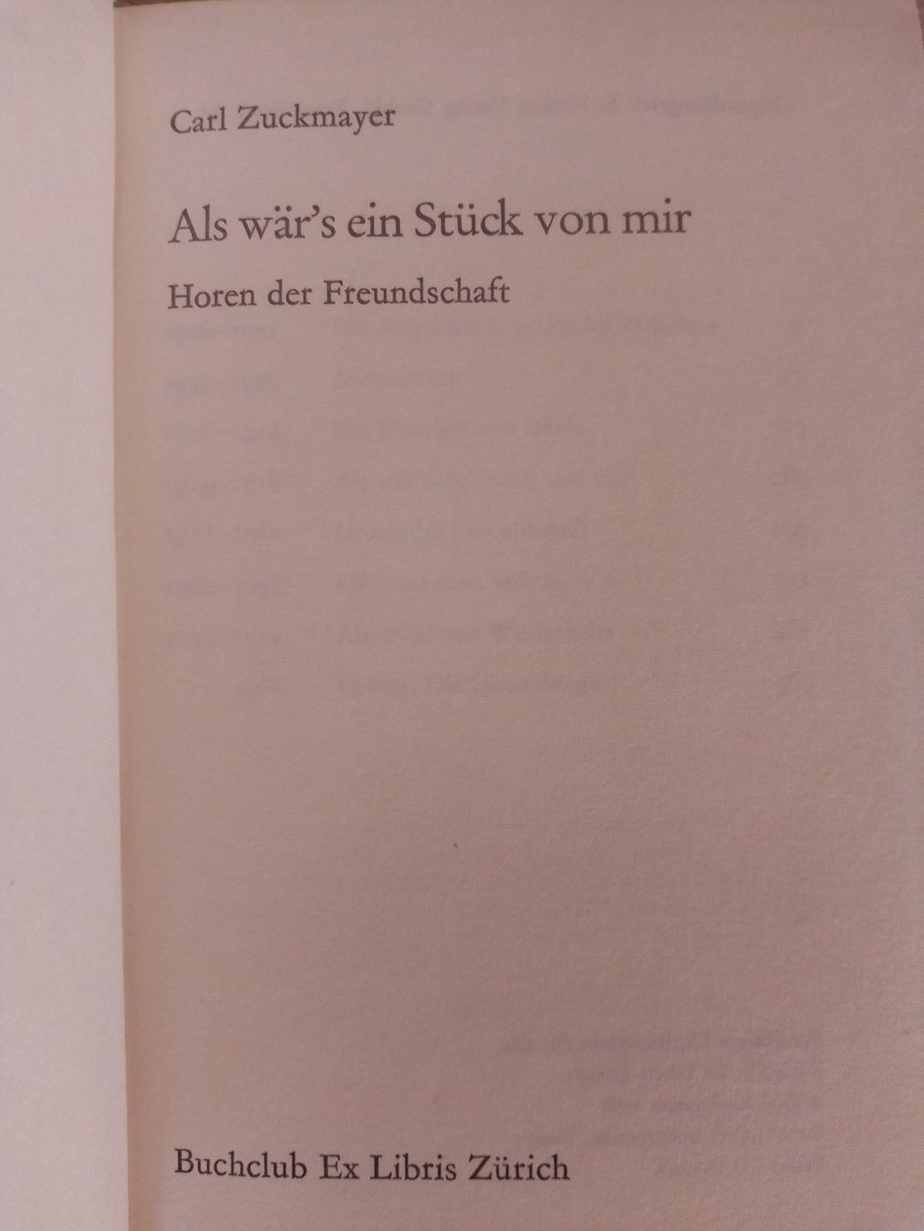 Libri: Als wärs ein Stück von mir – Usato da Bassersdorf venduto da elm_f9sw