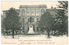 AK Linthescher Schulhaus Zürich 1902