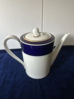 Kaffeekanne Langenthal Château blau-weiss mit Goldrand 