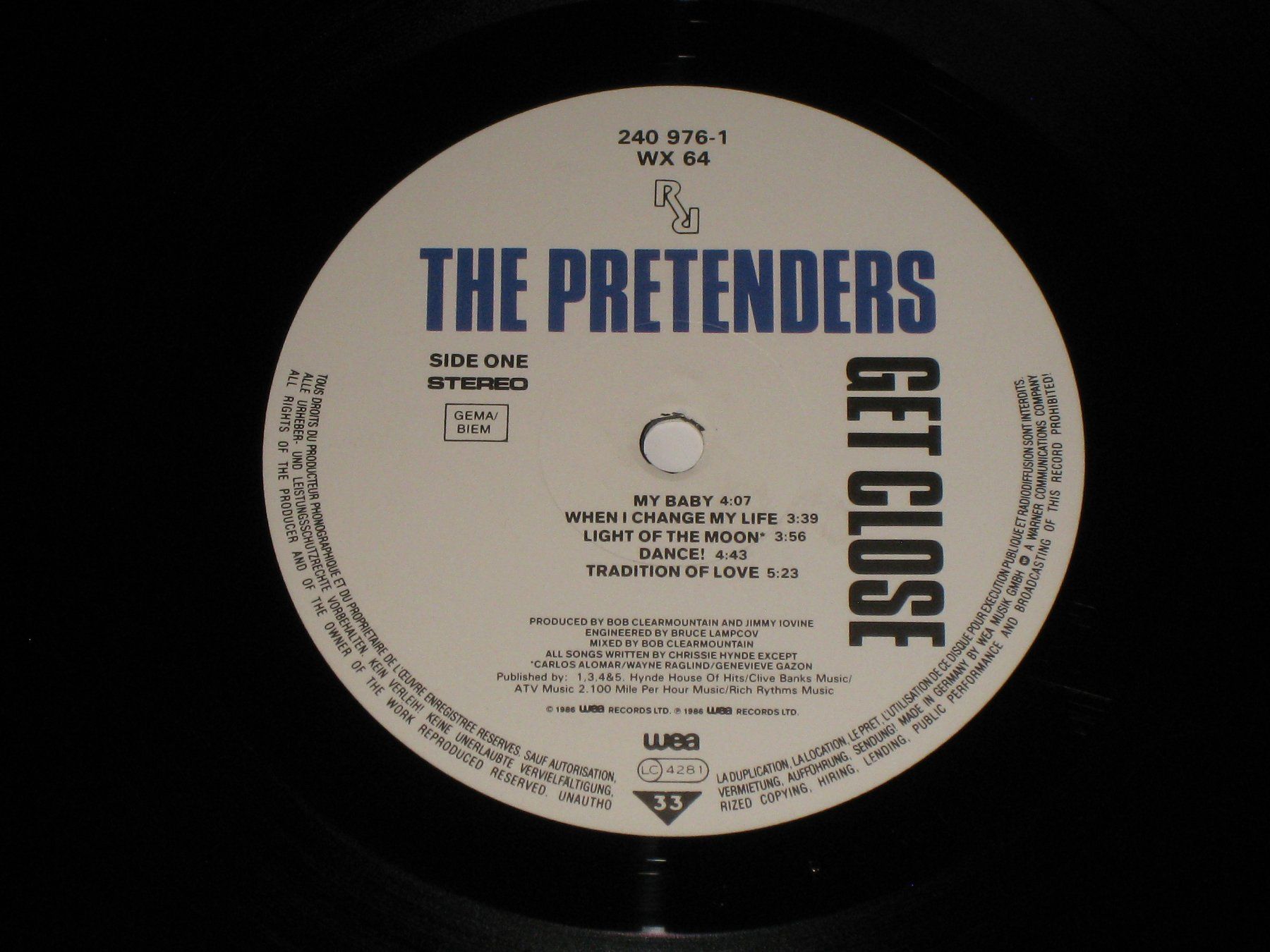 Schallplatten: LP - THE PRETENDERS - GET CLOSE – Gebraucht aus Steckborn von Quo7 2